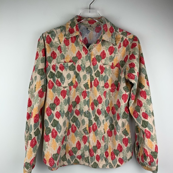 Woolrich Fall Leaves Button Down Small Shirt - Picture 2 of 8